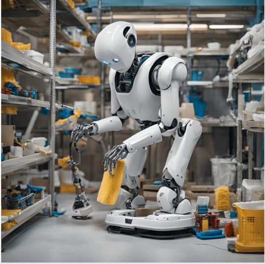 An image of a robot performing tasks with the help of world models